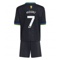 Stroje piłkarskie Manchester United Mason Mount #7 Koszulka Trzeciej dla dzieci 2025-26 Krótki Rękaw (+ szorty)